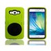 Samsung Galaxy A5 A500 - Heavy Duty Hybrid Silicone PC With Rotating "RING" Stand Protective Phone Cover Case - Green